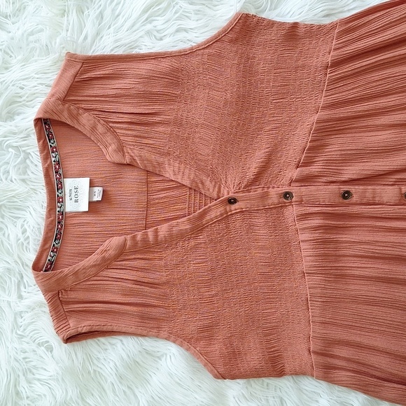 Knox Rose Sleeveless Smocked Button-Front Dress - Picture 10 of 14